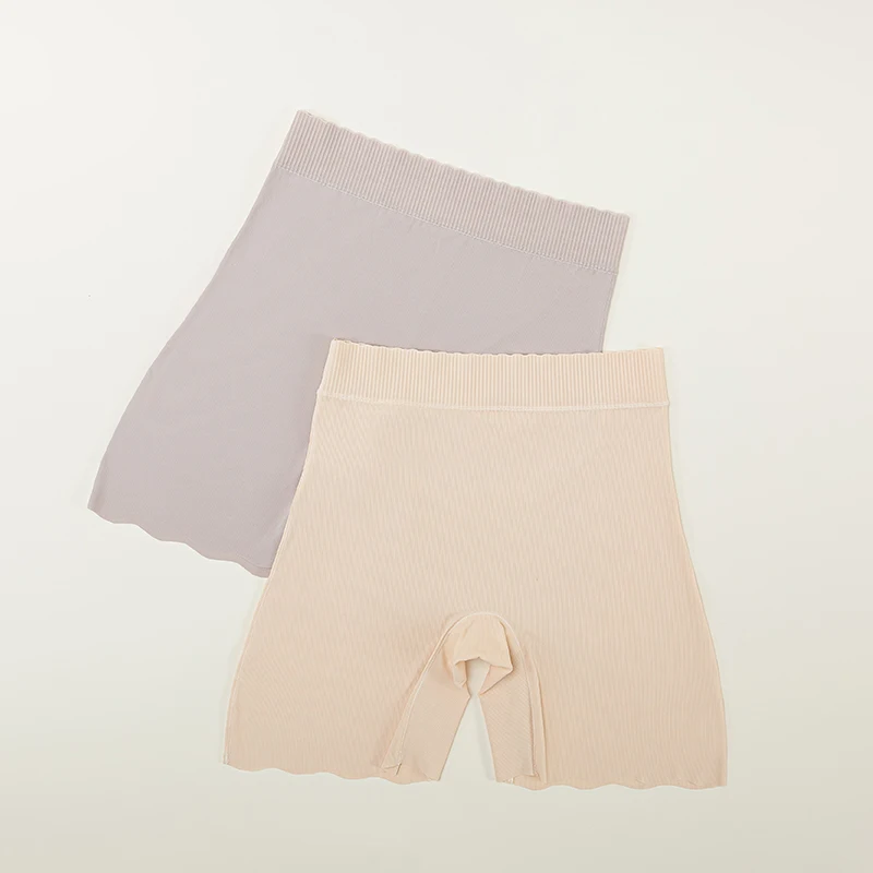 임신 한 여성을위한 보호 반바지 여성 원활한 팬티 스커트 아래 반바지 얼음 실크 여성 복서 안전 짧은 바지