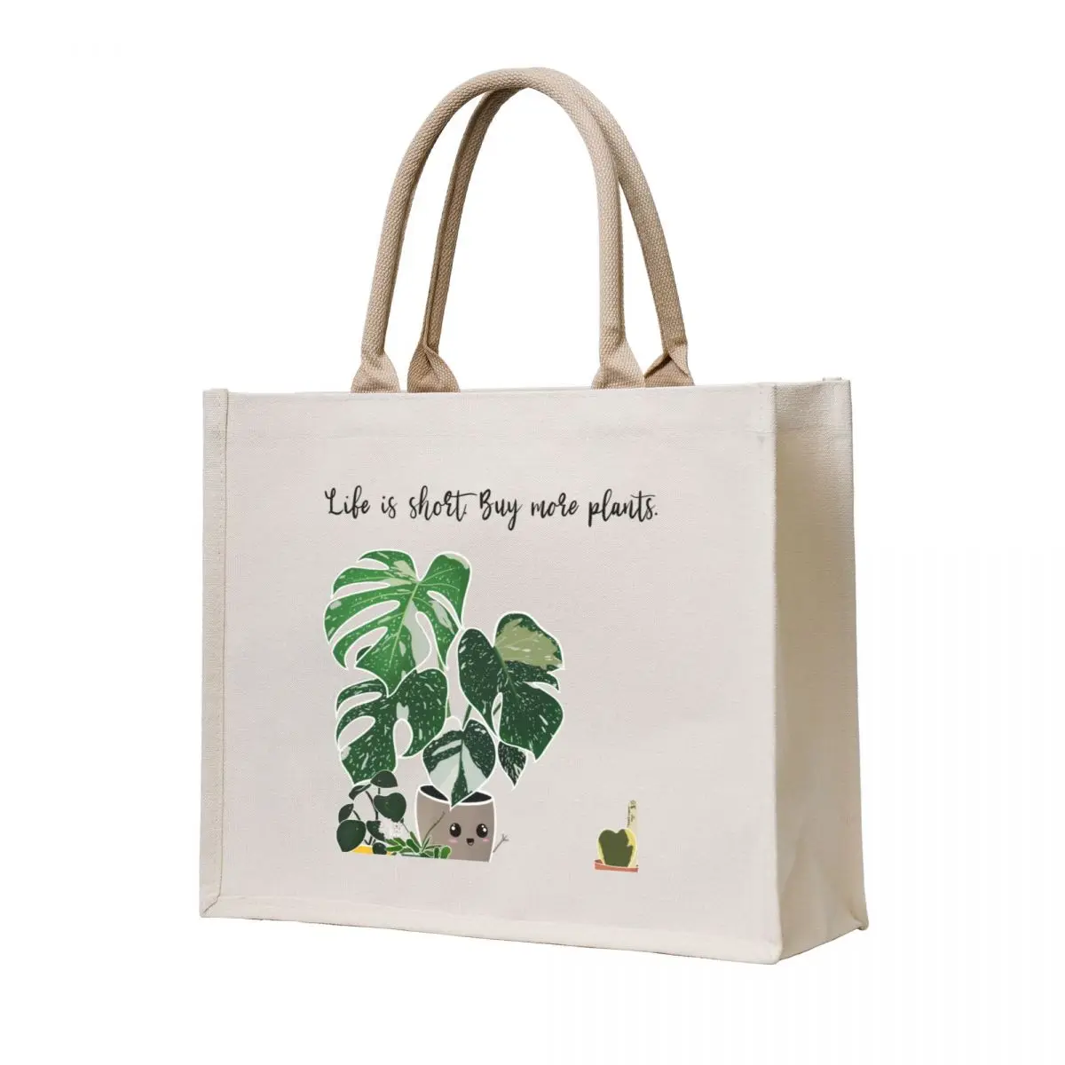 

Life is short. Buy more plants. Tote Bag reusable shopping bags Shopper handbag Cloth bags great bag