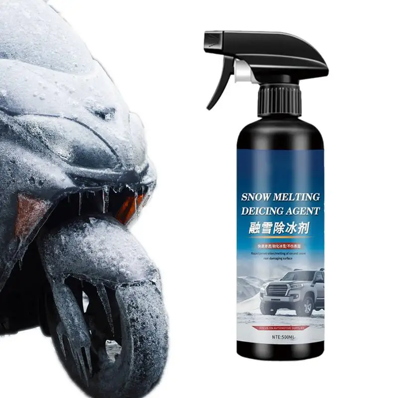 Deicer Spray For Car Windshield Snow Melting And Deicing Agent 500ml Car De-Icing Spray Ice And Snow Remover Rapid Thawing Glass