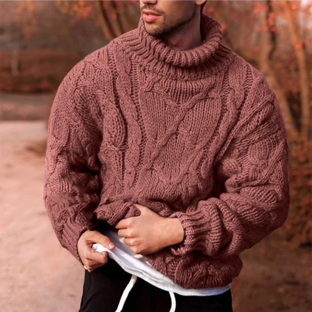 Fashion Tops Men Fleece Sweater Warm High Quality Autumn Winter Clothes Jumper Knitwears Long Sleeve Pullover Knitted Sweaters AliExpress 200000343