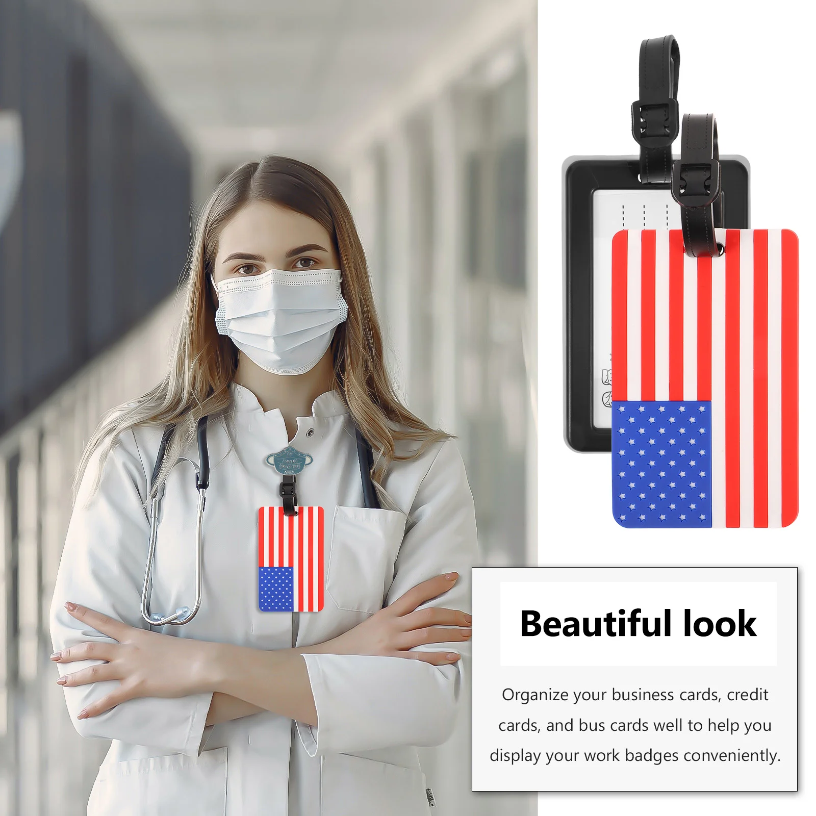 

2Pcs Suitcase Tag Bright Color Design Durable Waterproof PVC Travel Luggage Label Quick Retrieval Lost Recognition Technology