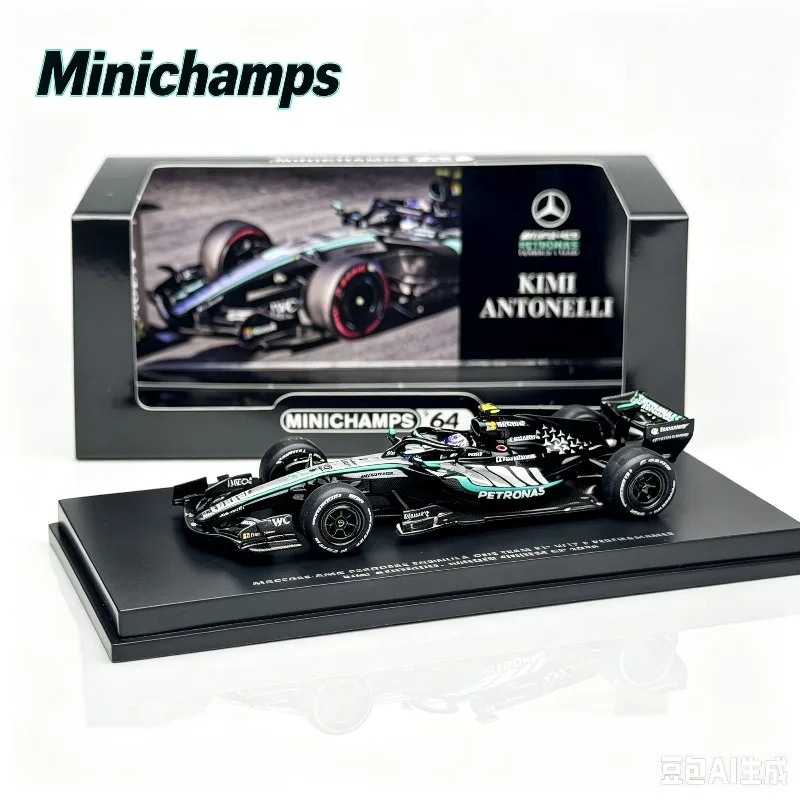 Minichamps 1:64 2026 domestic station fleet W17 Antonelli alloy car model, desktop ornament, adult collectible, gift for boys.