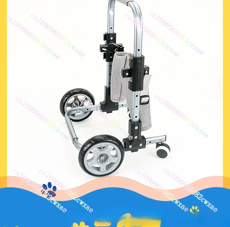 Small Four-Wheel Pet Forelimb Wheelchair Lightweight Commuting Aid for Dogs with Front Leg Disability Assisted Mobility Device