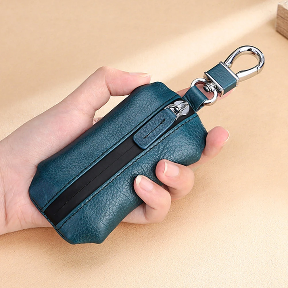 

Case Car Key Bag Blue Storage Organizer Wallet Pouch Durable Fashion Mens Gift Scratch Proof Dust Resistant