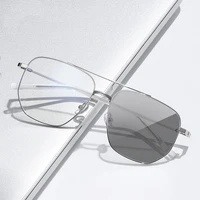 VKYEE, gafas de lectura clásicas de aviador con montura grande para hombre, monturas de Metal, antiluz azul, gafas de lectura para mujer, prescripción personalizable 6818