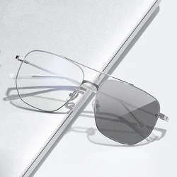 VKYEE Classic Large Frame Men's Aviator Metal Frames Anti-Blue Light Women's Reading Glasses Customizable Prescription 6818