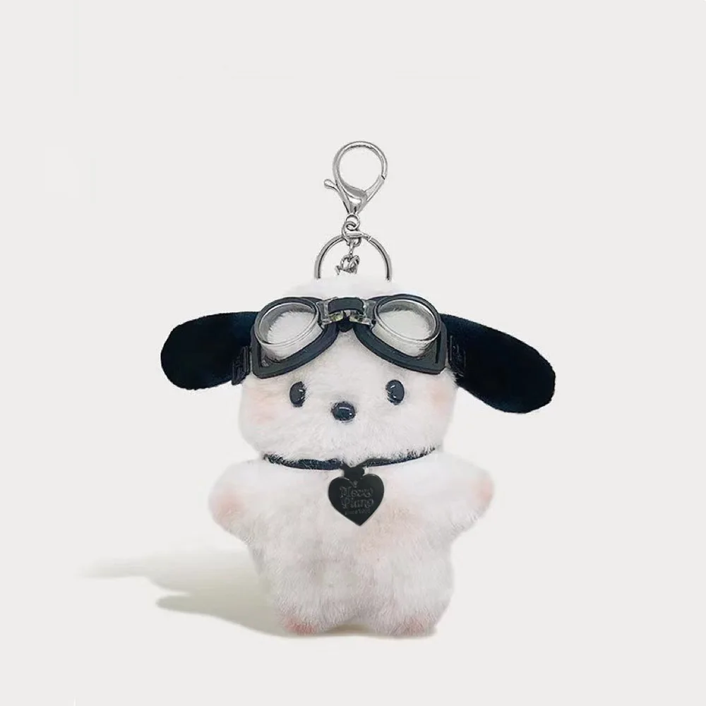 

Sanrio Kawaii Pochacco Plush Keychain Pilot Dog Soft Stuffed Toys Dolls Cartoon Schoolbag Pendant Car Keyrings Gifts for Friends