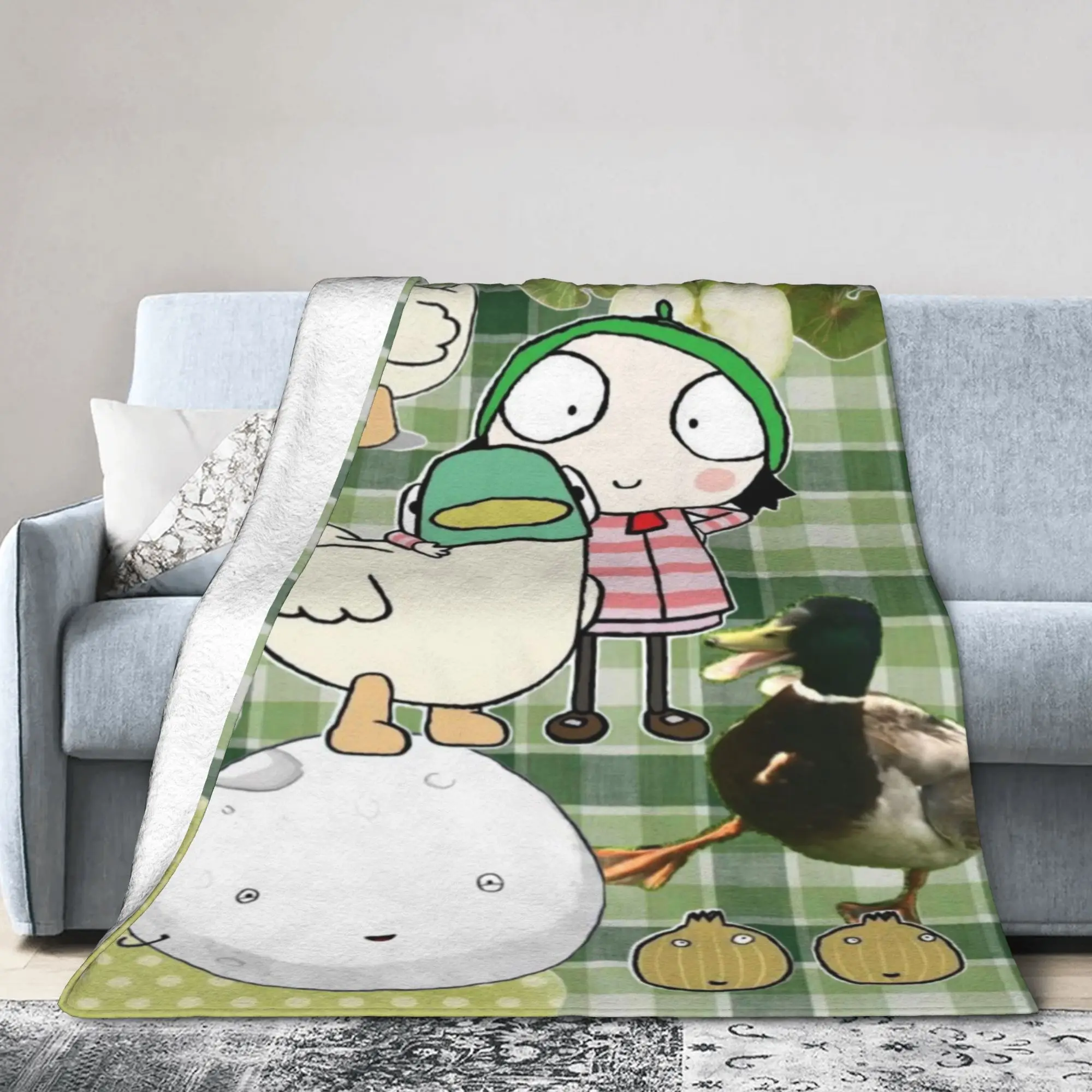 Sarah And Duck Blankets Lightweight Thin Fleece Comfortable Present  Throw Blanket Quilt