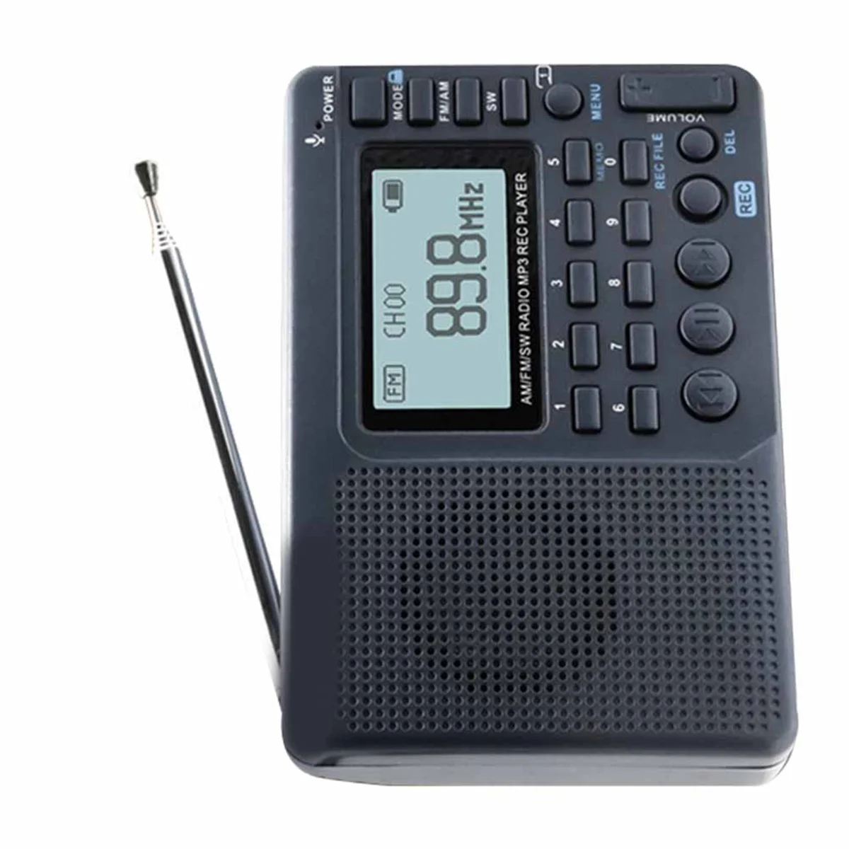 AT42 RETEKESS V115 Radio portátil Bandas FM/AM/SW, grabadora USB, altavoz, ideal para personas mayores