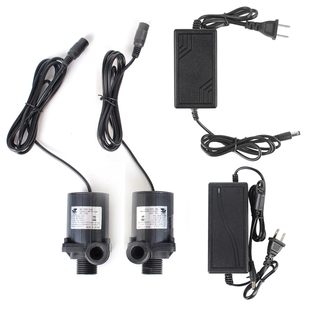 ปั๊มน้ำพลังงานแสงอาทิตย์แบบไร้แปรงถ่าน DC 12V 24V ปลั๊กสหรัฐเครื่องทำน้ำอุ่นปั๊มบูสเตอร์ความร้อนใต้พื้นห้องอาบน้ำแบบเงียบ IP68 4จุดแบบเกลียว