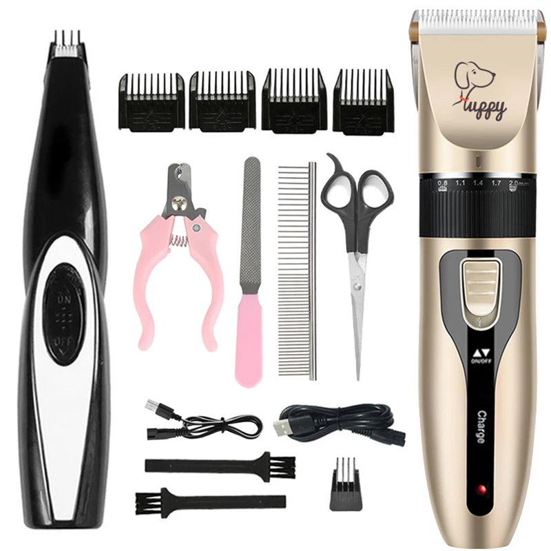 Pet Clipper Grooming Kit ricaricabile Pet Hair Trimmer Shaver Haircut Set per Cat Dog Hair Cutting Remover Machine Professional