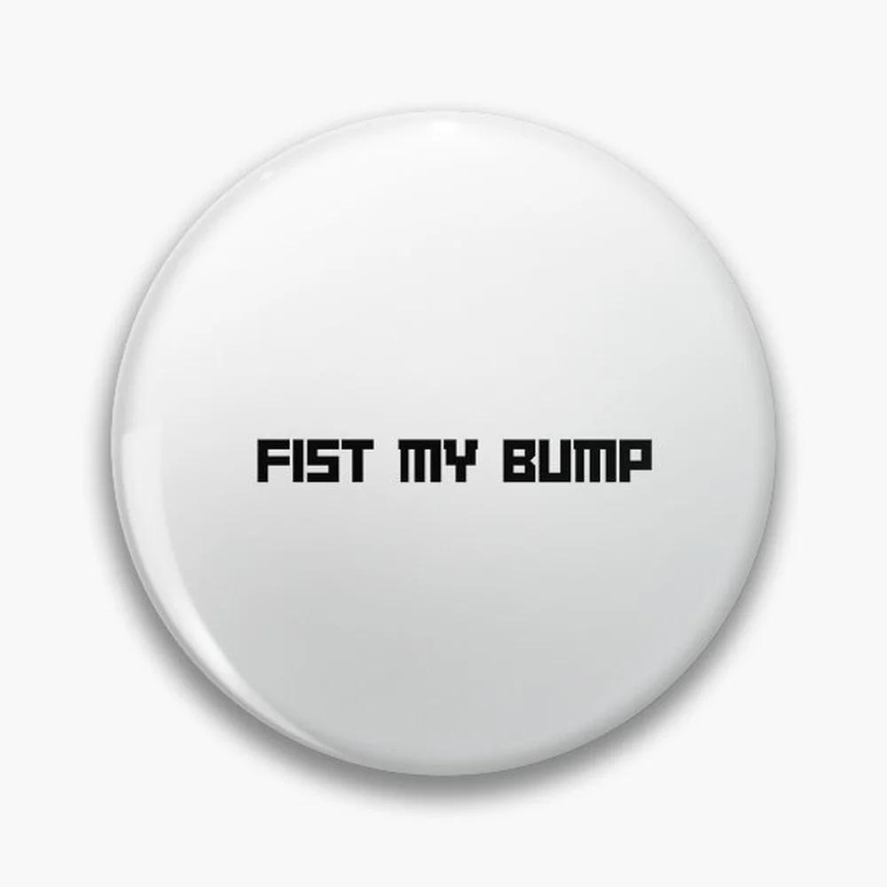 fist my bump Pin Holographic Star Heart Pin Brooches Laminated Button Fashion Accessory
