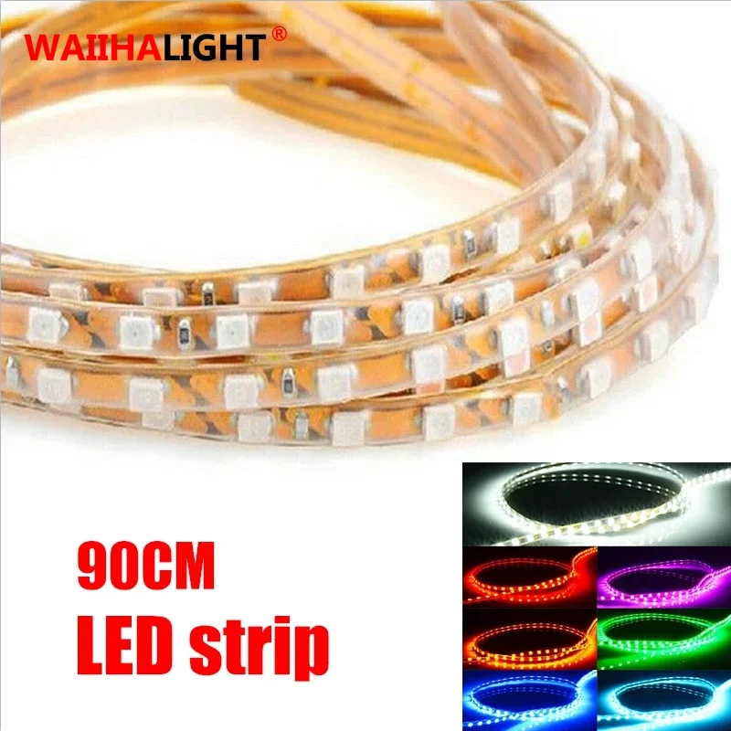 

1 шт., гибкая светодиодная лента 90 см, 12 В, 45SMD