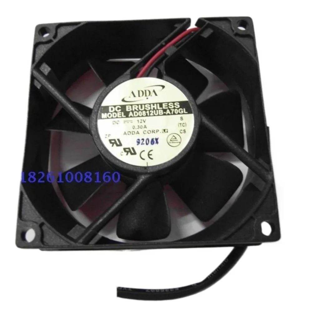 Original  FOR ADDA fan AD0812UB-A70GL 8025 8CM 80MM 12V DC 0.30A two lines wind capacity