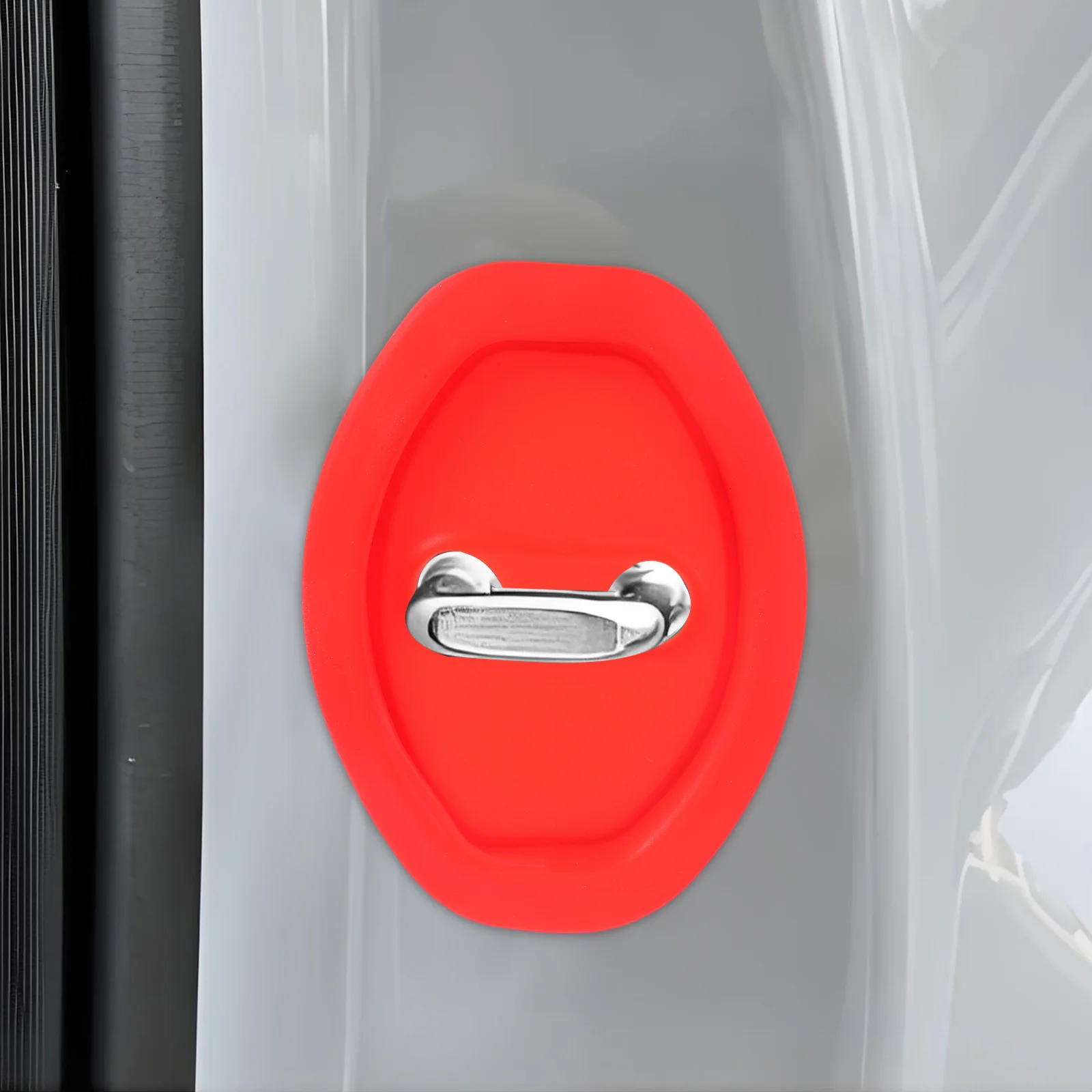 

4pcs Car Door Lock Latch Protective Covers Thickened Silicone Shock Absorption Pads Universal Fit For Auto Interior Protection