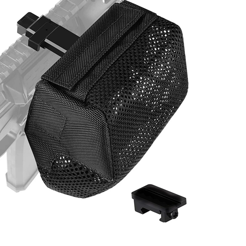 Tactical Brass Catcher Quick Release Shell Catcher with Detachable Picatinny Heat Resistant Rifle Mesh Ammo Pouch For ar15