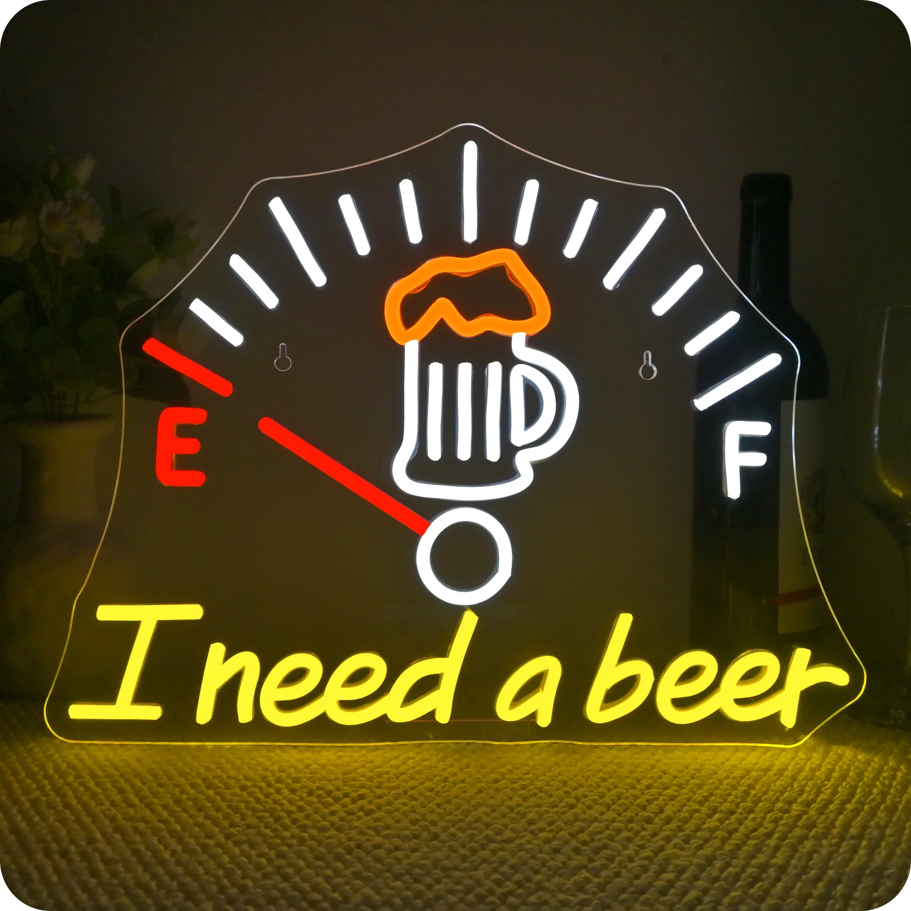 

I Need A Beer Neon Sign Dashboard Светодиодная неоновая вывеска Настенный декор USB-управляемый пивной неоновый свет для бара, винного погреба, ресторана, отеля