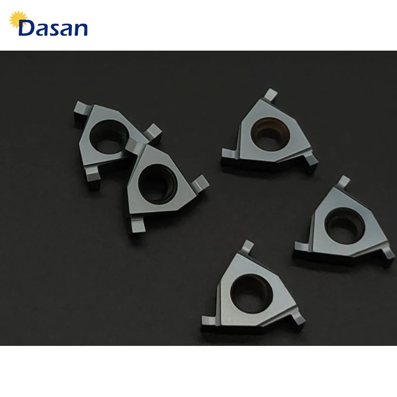 10PCS 16ER /IL 0.8 1.0 1.2 1.4 1.5 1.6 1.8 2.0mm Carbide inserts Cutting Tools Slot blade for Grooving Threading Holder Tools