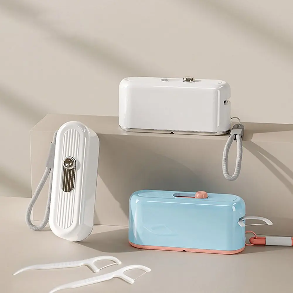 New Automatic Ejectable Floss Dispenser with 10Pcs Floss Press-on Dental Floss Box Oral Care Floss Organiser