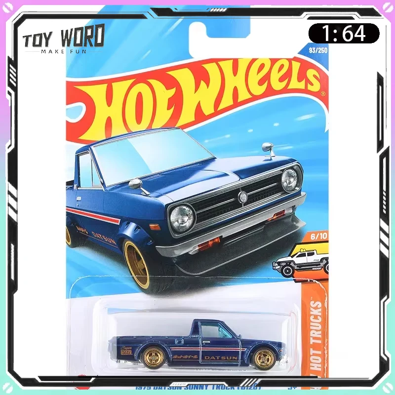 

Коллекционная модель автомобиля Hot Wheels 2025D Super Treasure Hunt 1975 DATSUN Sunny Truck, лимитированная серия, украшение для комнаты, игрушка-подарок для мальчика
