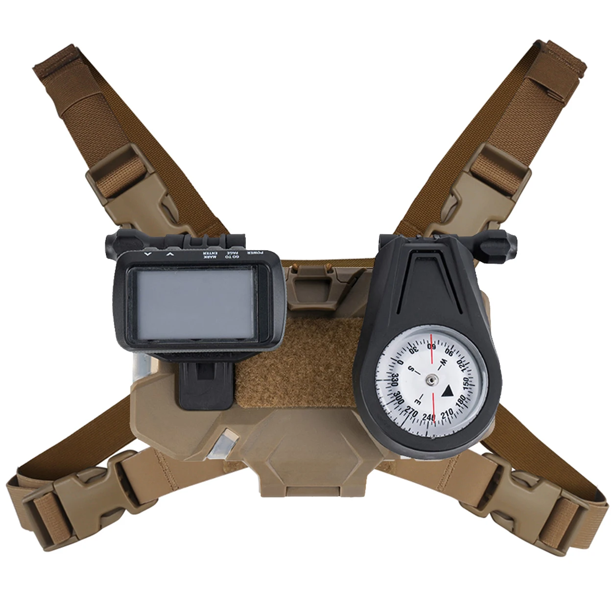 

Tactical Foldable Navigation Board Kit with Compass GPS Model Chest Mount Phone Holder for Military Airsoft Hunting Gear