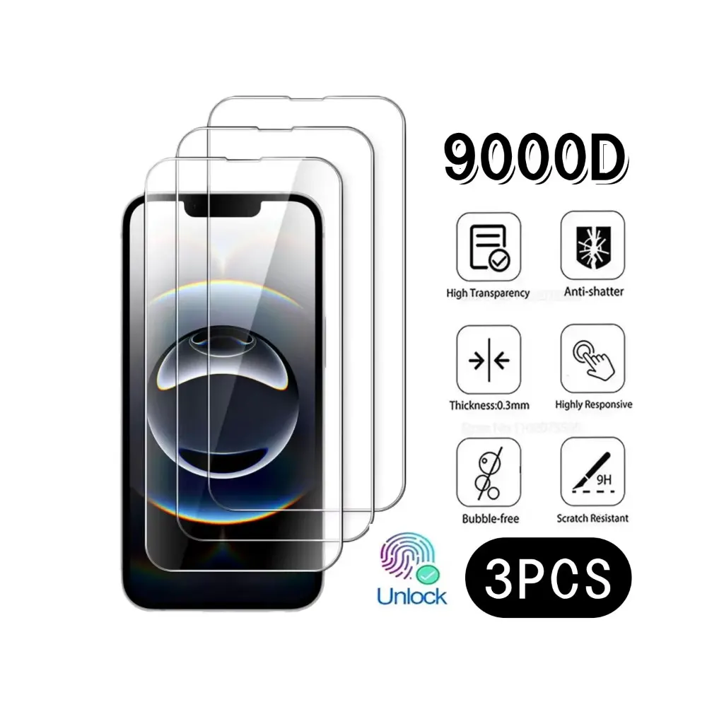 

1-3PCS Fingerprint Unlock HD Screen Protector For Google Pixel 10 Pro XL 10 For Google Pixel 9 9 Pro XL 9A Clear Tempered Glass