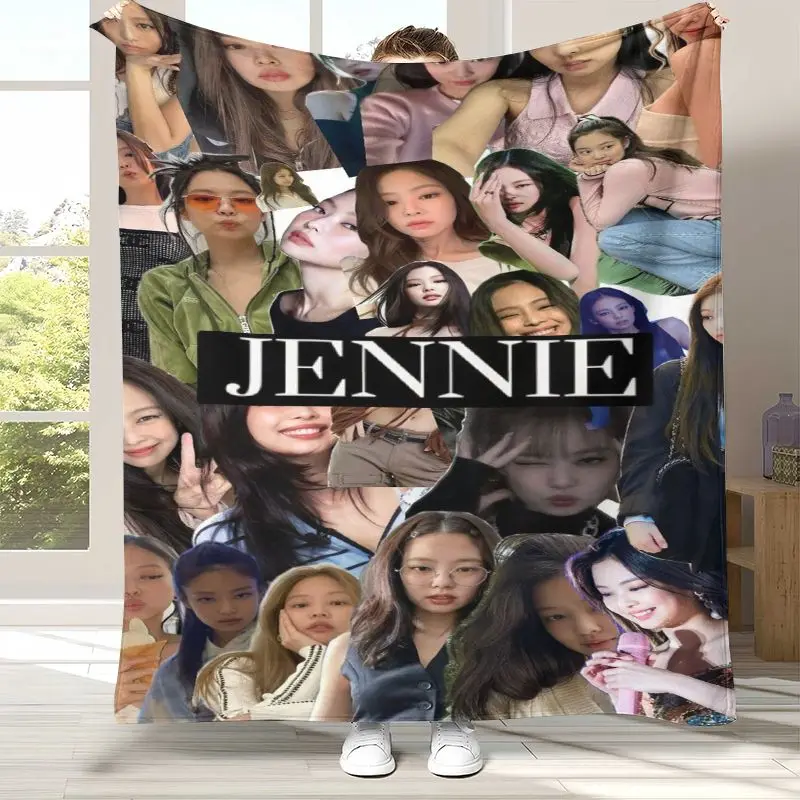 Korean Idol J-Jennie Solo Less Than A Lover Flannel Throw Blanket,Cozy Blanket for Bed,Sofa,Living Room,Picnic,Home Decor Kids