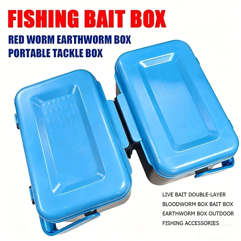 2pcs Bloodworms Box Red Worm Box Moisturizing Multifunctional Large Fishing Insulation Earthworm Fishing Sandworm Fishing Tackle