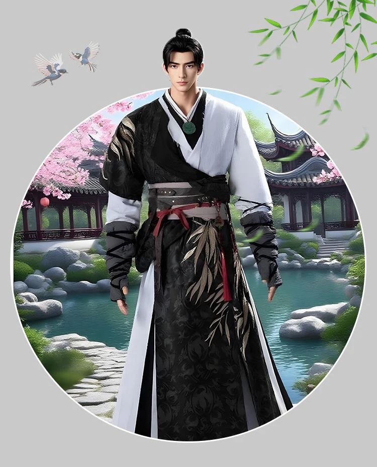 바람이 만난 곳 중국 게임 영마스터 코스프레 의상 성인 검사 한푸 카니발 영웅 우샤 장후 멋진 전투 유니폼