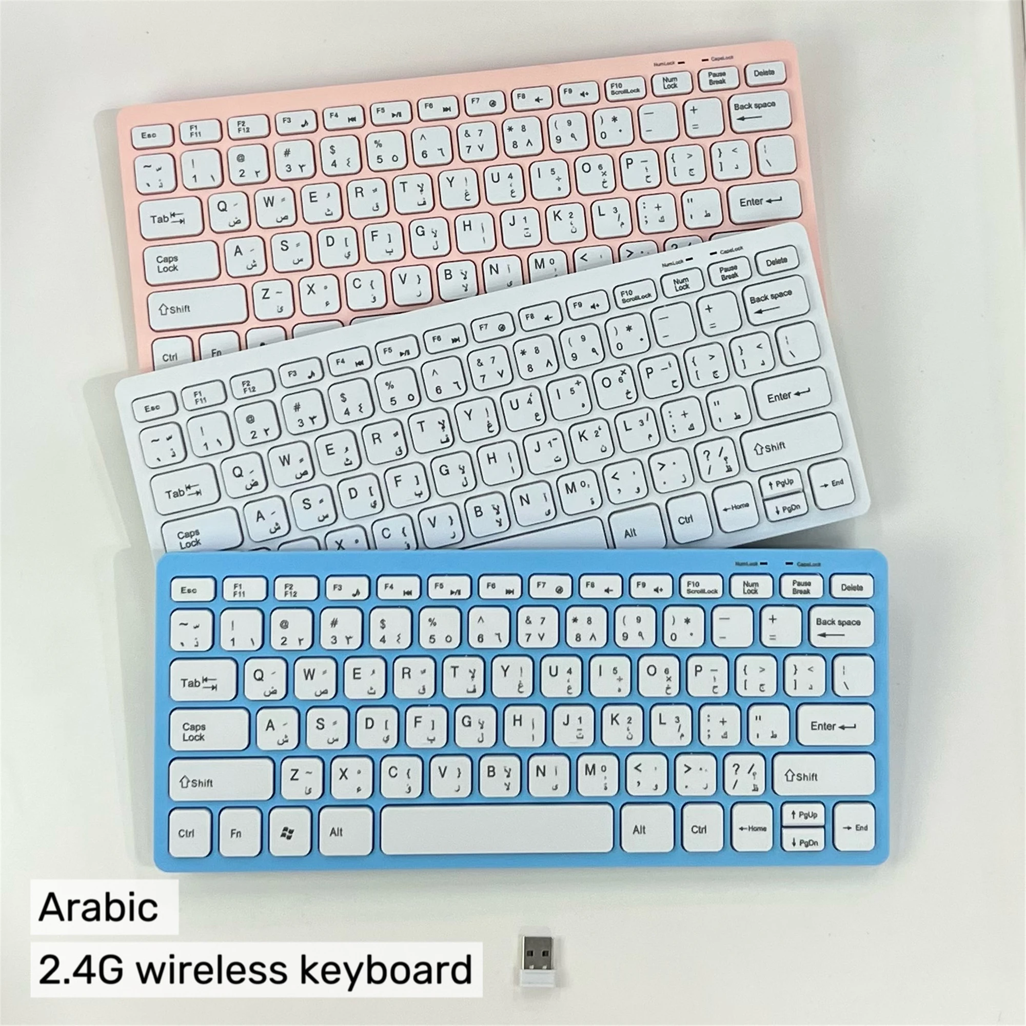 

Japanese/Korean/French/Spanish/Russian/Cangjie/Arabic 2.4G Wireless Keyboard Mini For Notebook Laptop Mac Desktop PC Computer