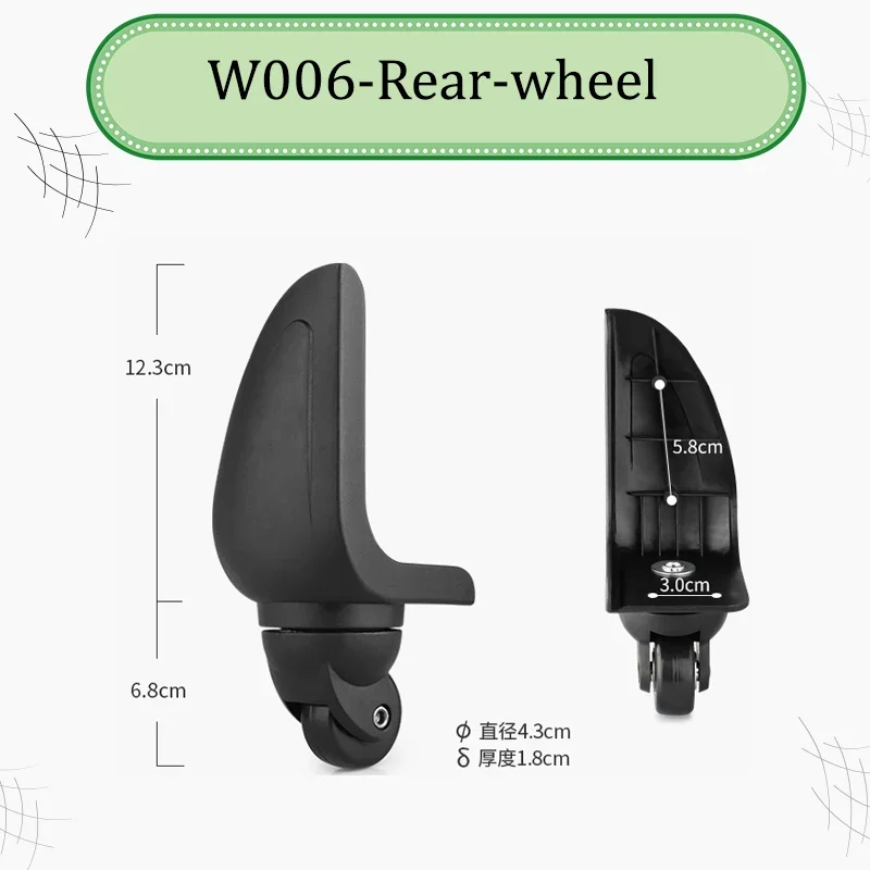 For W006【High-Temperature Resistant & Waterproof】Luggage Spinner Wheel Replacement Parts Effortless Glide, Smooth Movement
