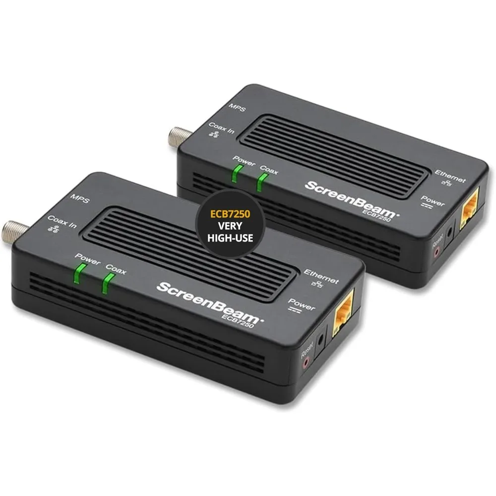 محول شبكة MoCA 2.5 المستعبدين لإنترنت عالي السرعة، Ethernet Over Coax - مجموعة المبتدئين (الطراز: ECB7250K02) #1