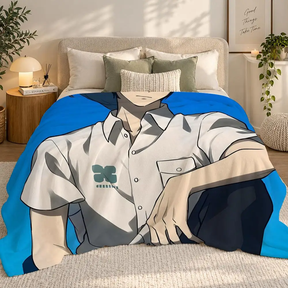 Terror in Resonance Throw 240g flannel blanket, suitable for sofas, beds, offices, exquisite gift blankets