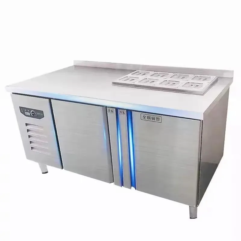 for 1800Mm long workbench, two-door pizza preparation counter, salad bar