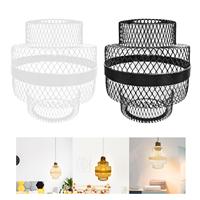 Ceiling Light Fixtures Lamp Shade Lampshade Hollow Out Light Covers Metal Wire