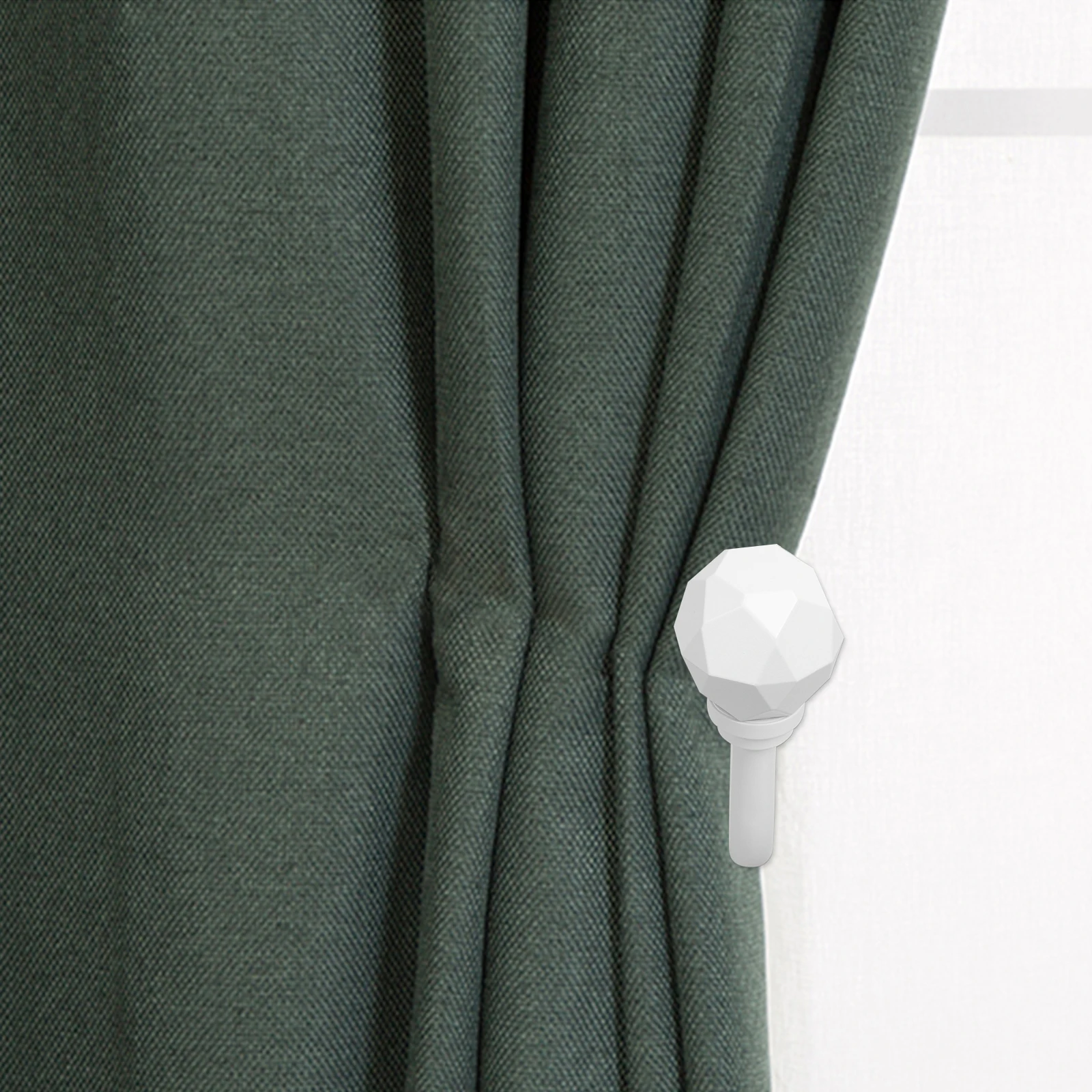 

2Pcs Iron U-Shape Curtain Hooks Anti-Rust Curtain Holdbacks Multi Use Wall Mounted Hooks for Curtains Clothes Hats