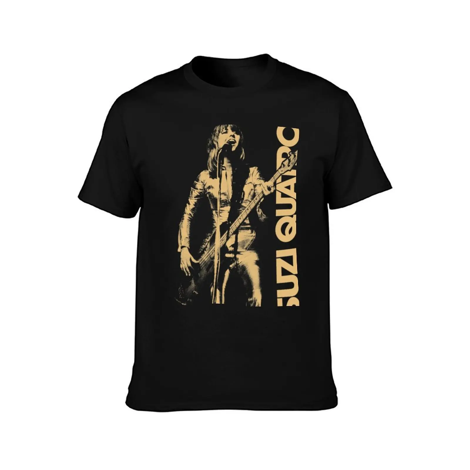 Suzi Quatro Rock And Singing Retro 1 T-Shirt, Summer Casual Cotton Tee, Oversized Streetwear Tops, Vintage Graphic Print