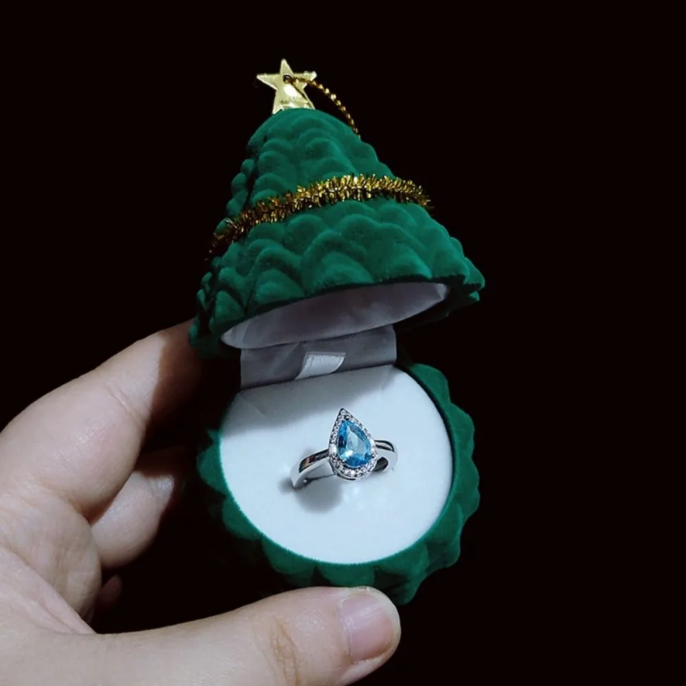 عيد الميلاد جرس عيد الميلاد صندوق مجوهرات توافدوا الزفاف شجرة عيد الميلاد زخرفة تخزين المضادة للتصادم سانتا كلوز خواتم صندوق