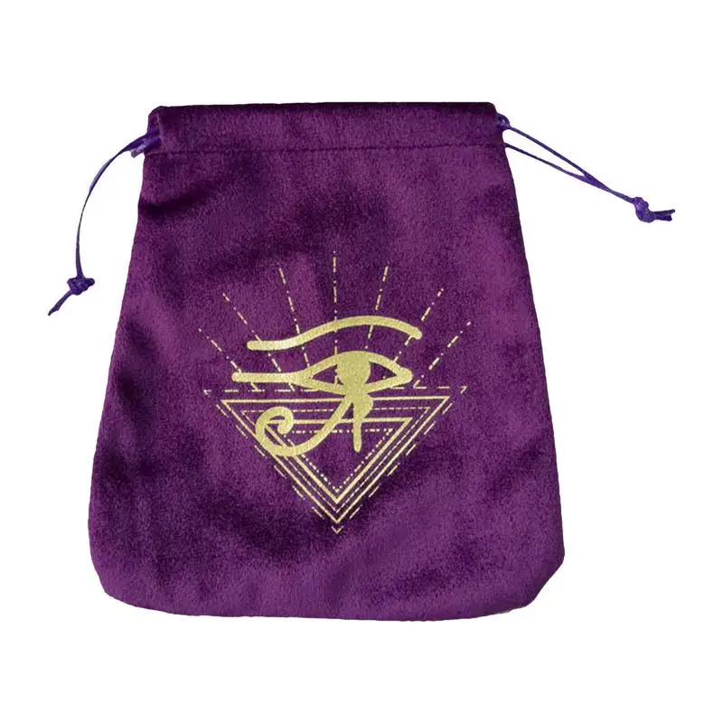 Velvet Tarot Card Storage Bag With 12 Styles Fate Divination Board Games Storage Mini Drawstring Bag Pouch Witch Supplies