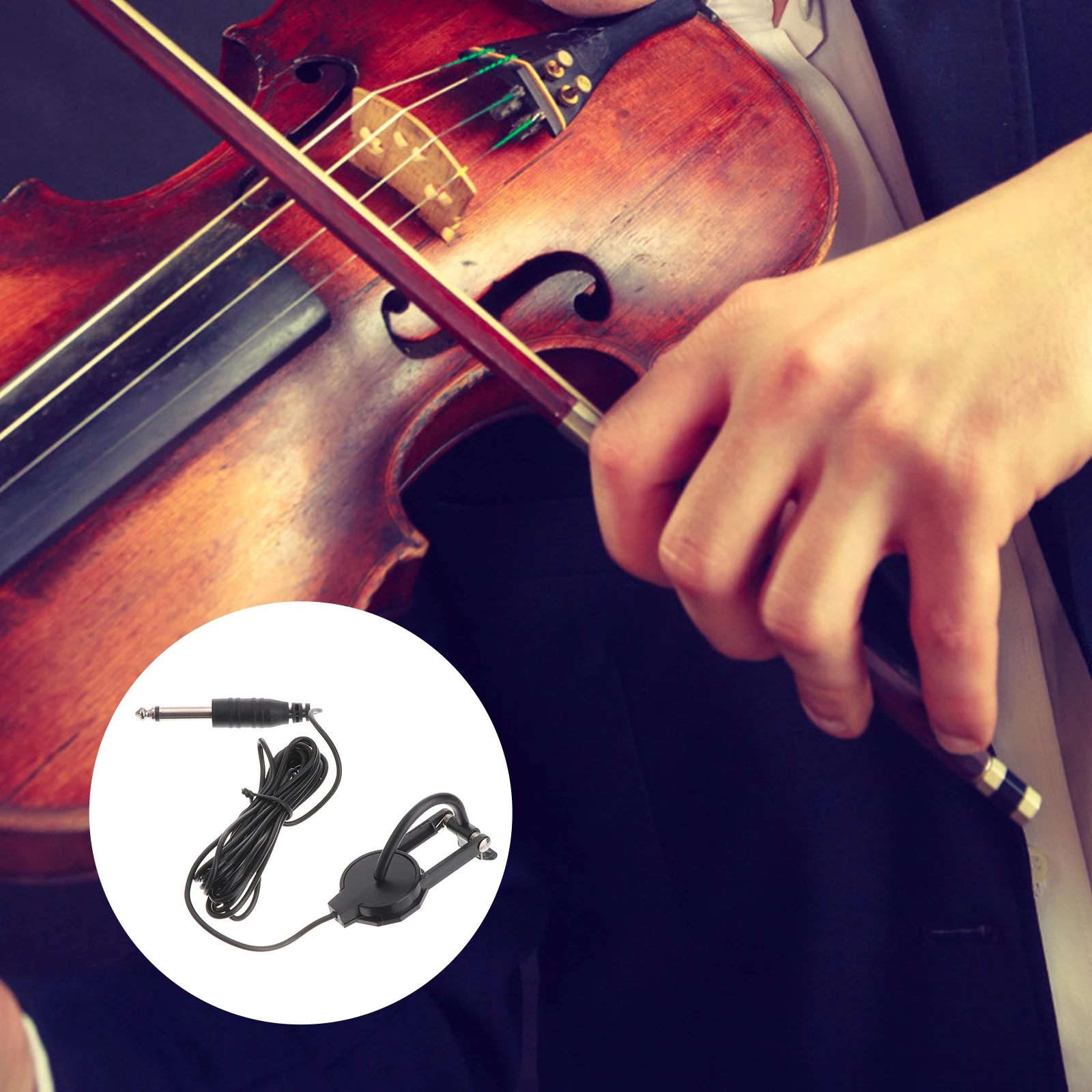 

6 .35mm Pickup Sound Hole Clip on Guitar Ukulele Acoustic Soundhole Violin Clip-on