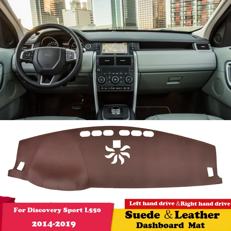 

For Land Rover Discovery Sport L550 2014-2019 Suede Leather Dashmat Dashboard Cover Pad Dash Mat Carpet Car-Styling Accessories