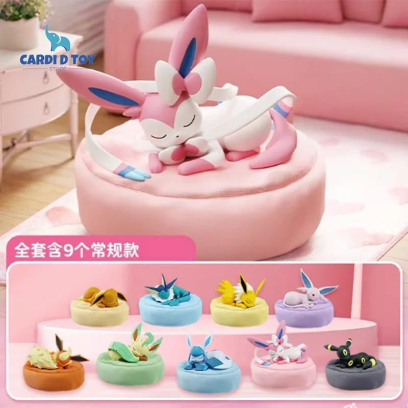 

Pokemon Eevee Evolutions Sleeping Pose Series слепая коробка Sylveon Vaporeon Flareon Jolteon фигурка Коллекционная игрушка детский подарок