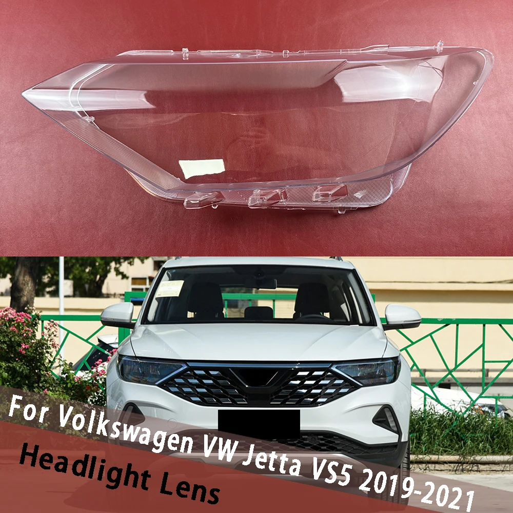 

For Volkswagen VW Jetta VS5 2019 2020 2021 Headlight Cover Shade Headlamp Shell Transparent Lampshade Case Lens Plexiglass