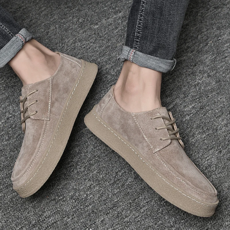 2022 New Luxury Brand Suede Shoes Tendon Sole Oxford Shoes Men Outdoor Sneakers Fashion Casual Shoes High Quality Designer Shoes