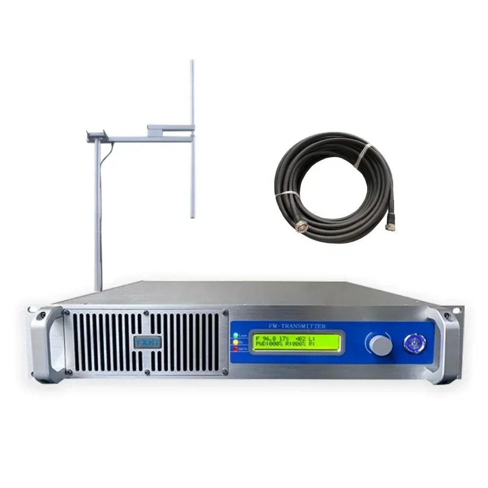 YXHT-1,  500 Watts Broadcast Radio FM Transmitter Kits, Including: 500W FM Transmitter + 1-Bay Dipole Antenna + 30M Feeder Cable