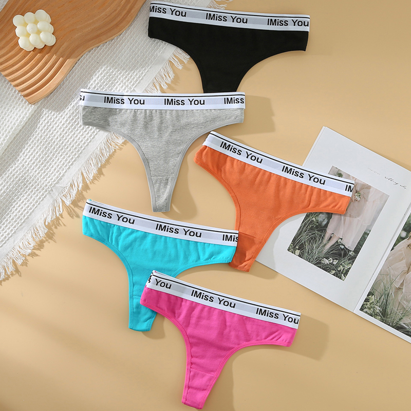  3PCS Cotton Women's Thong,Low Waisted Women's Panties,Sexy And Soft Women's Underwear,Comfortable G-string 