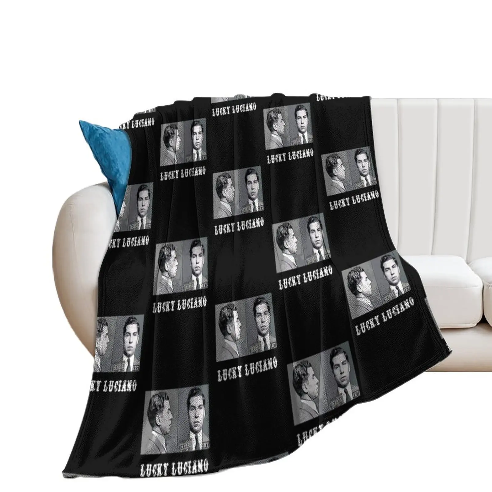 Lucky Luciano Throw Blanket Vintage Weighted Single Blankets