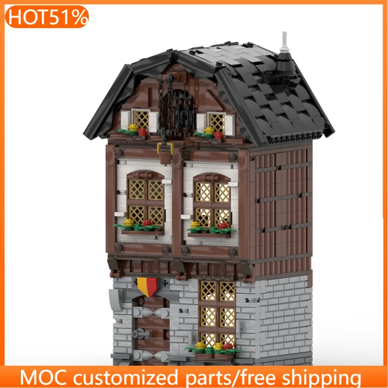 1061 PCS City Street Town House MOC Customize Modular Building Block Creative Design Educational Learning DIY Festival Toy Gift