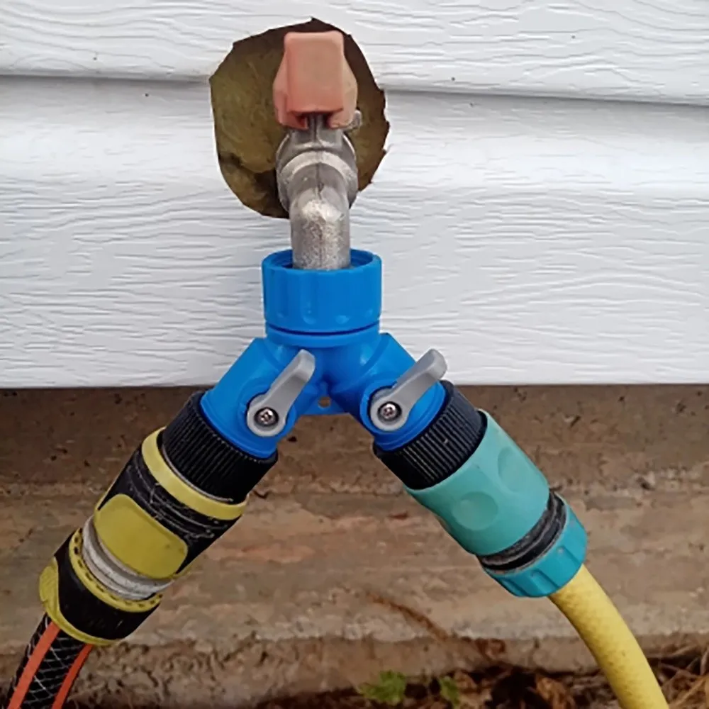 3/4 بوصة موضوع تحويلة صمام الاتصال السريع التحكم في التدفق موصل سريع Y-شكل تصميم الفاصل صمام إدارة المياه