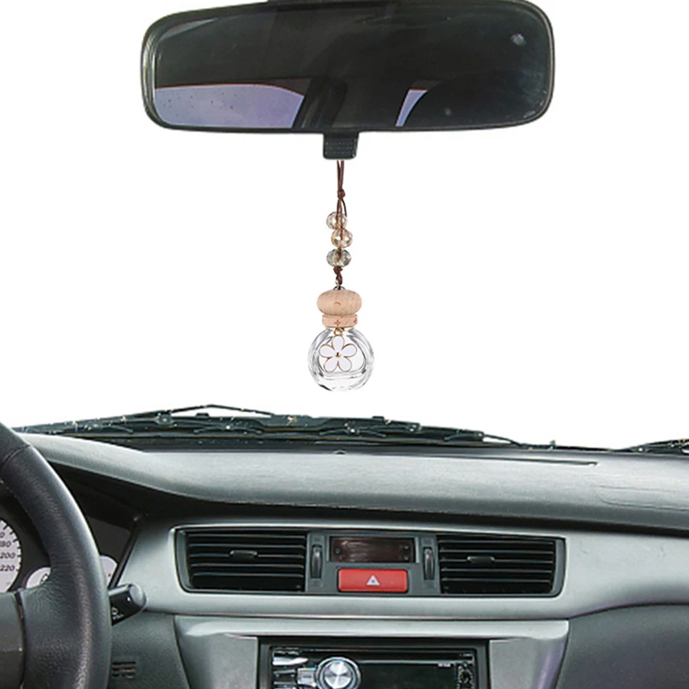 

2Pcs Car Perfume Bottle 6ml Essential Oils Diffuser Hanging Glass Freshener Aromatherapy Scent Air Fragrance Dispense Refillable